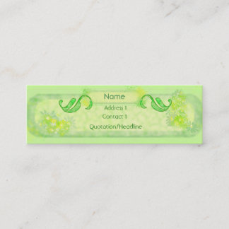 Carte De Visite Mini Profil vert/carte de visite de jardin