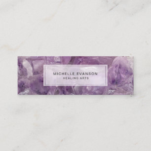 Carte De Visite Mini Purple Amethyst Boho Crystal Spirituel