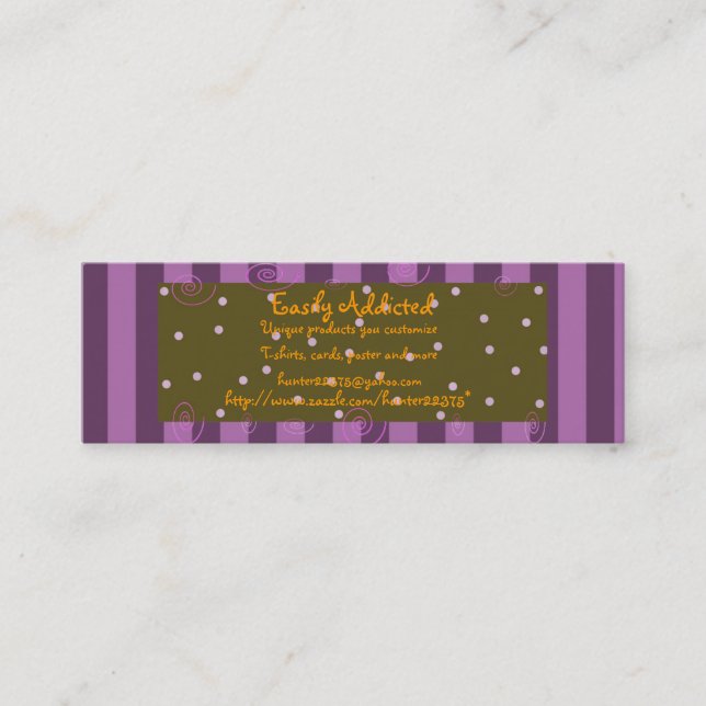 Carte De Visite Mini purplestripe maigre (Devant)