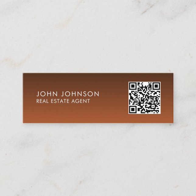 Carte De Visite Mini QR Code Modern Mini Business Card (Devant)