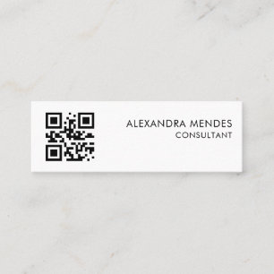 Carte De Visite Mini QR Code Scannable Moderne Design tendance