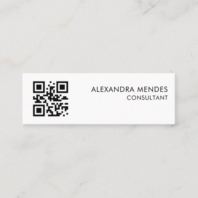Carte De Visite Mini QR Code Scannable Moderne Design tendance (Devant)