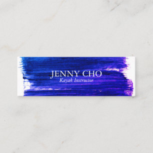 Carte De Visite Mini Rayure pourpre de peinture peinte à la main