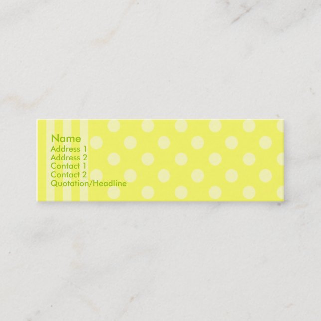 Carte De Visite Mini Rayures et points (Devant)