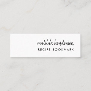 Carte De Visite Mini Recette Livre Recettes favorites Mini carte Signet