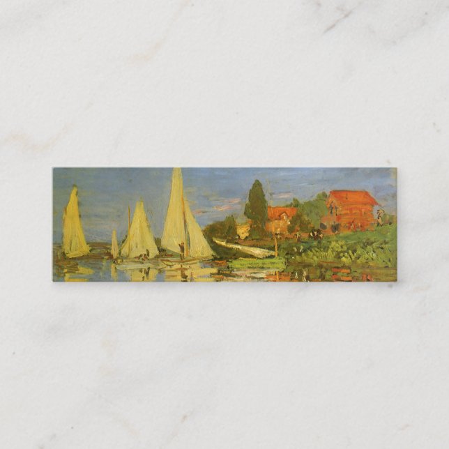 Carte De Visite Mini Regatta à Argenteuil par Claude Monet (Devant)