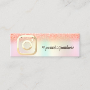 Carte De Visite Mini Réseau social Instagram Bokeh iridescent holograph
