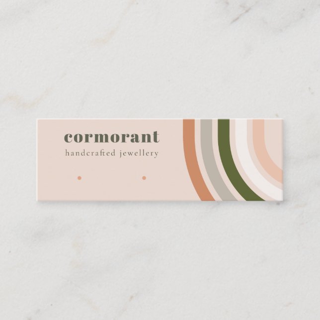 Carte De Visite Mini Retro Arc-en-ciel Désert Écran d'oreille chic (Devant)