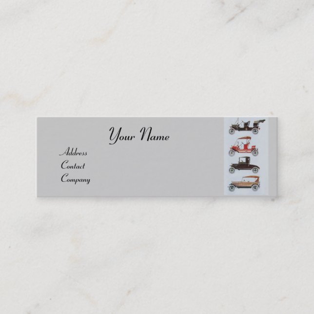 Carte De Visite Mini RETRO CARS 2- Réparations automobiles, automobile (Devant)