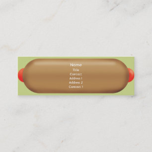 Carte De Visite Mini Rétro hot dog - maigre