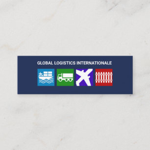 Carte De Visite Mini Rétro logistique professionnelle élégante simple