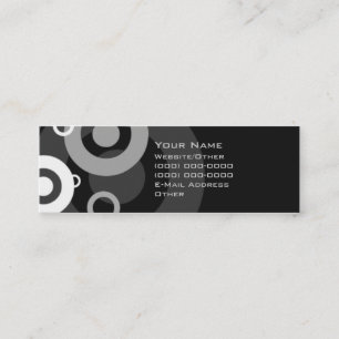 Carte De Visite Mini Rétro noir et blanc