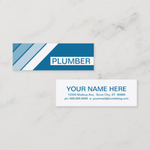 Carte De Visite Mini RÉtro PLUMBER