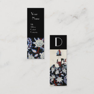 CARTE DE VISITE MINI ROBE FLORALE ÉLÉGANTE À DAMES AVEC FLEURS BLANCHES