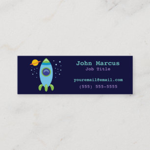 Carte De Visite Mini Rocket Retro