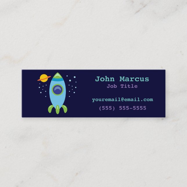 Carte De Visite Mini Rocket Retro (Devant)