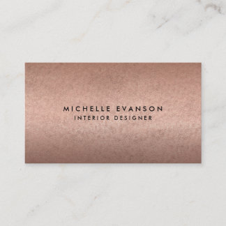 Carte De Visite Mini Rose en cuivre doré professionnel