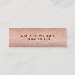 Carte De Visite Mini Rose Gold Cuivre Look minimaliste