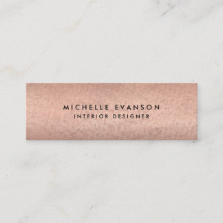 Carte De Visite Mini Rose Gold Cuivre Look minimaliste