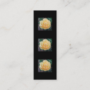 Carte De Visite Mini Rose jaune, sur le fond noir