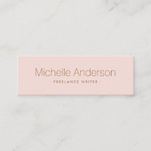 Carte De Visite Mini rose vif féminin minimaliste moderne élégant