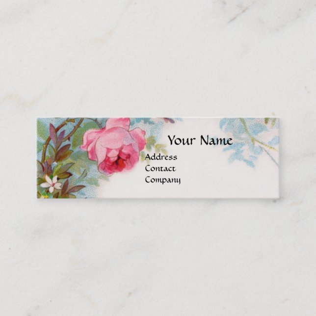 Carte De Visite Mini ROSES & JASMINES MONOGRAMME GEM vert (Devant)