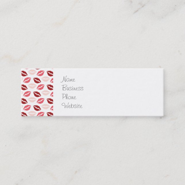 Carte De Visite Mini Roses rouges m'embrassent des cadeaux de (Devant)