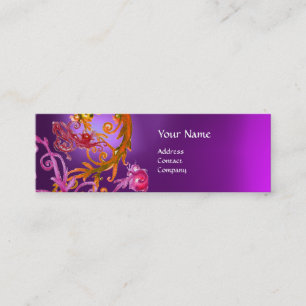 Carte De Visite Mini ROUGE BERRIES SWIRLS GEMSTONE rouge violet