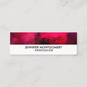 Carte De Visite Mini Rouge foncé et violet Gras & Abstrait moderne