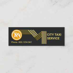 Carte De Visite Mini Route Gold Taxi Transport