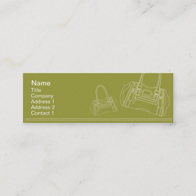 Carte De Visite Mini Sac - maigre (Devant)