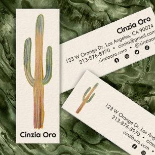 Carte De Visite Mini Saguaro Cactus Minimaliste unique désert naturel