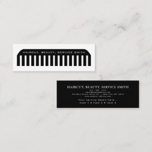 Carte De Visite Mini Salon de coiffure Coiffeur professionnel peigne mo