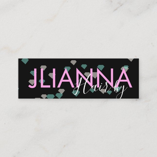 Carte De Visite Mini Salon de maquillage en diamant flottant, ongles (Devant)