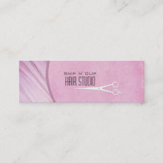 Carte De Visite Mini Salon moderne rose Hair Styliste