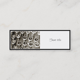 Carte De Visite Mini Salutation d'anniversaire de la machine à écrire v