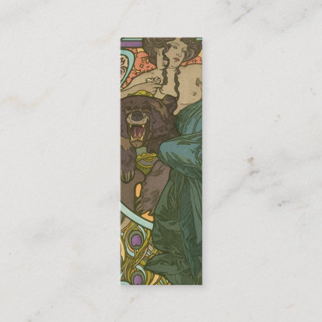 Carte De Visite Mini Sans titre par Alphonse Mucha (1902) (Devant)