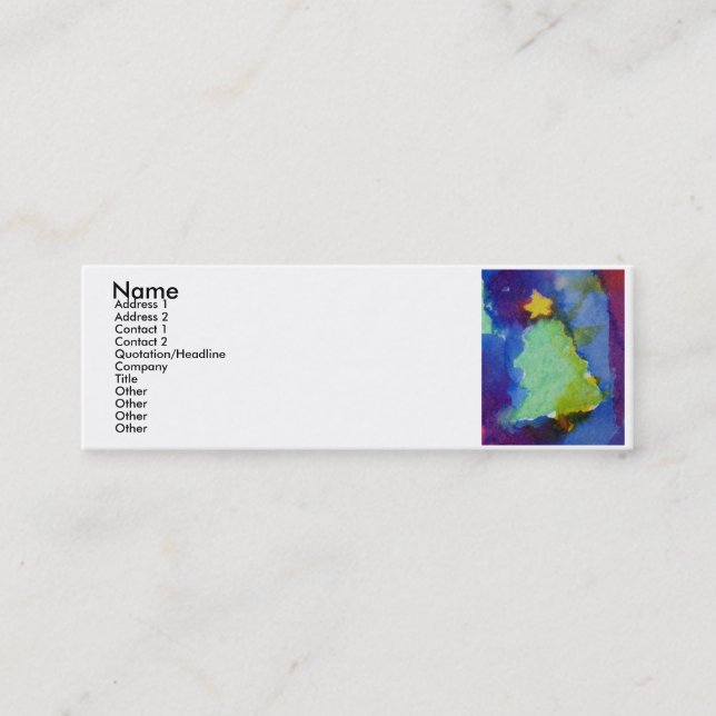 CARTE DE VISITE MINI SAPIN DE NOËL 2 (Devant)