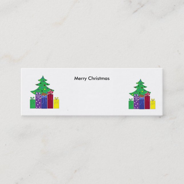 Carte De Visite Mini Sapins de Noël (Devant)