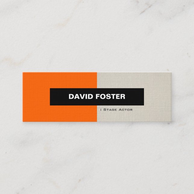 Carte De Visite Mini Scénario Actor - Simple Élégant Design (Devant)