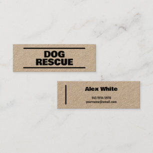 Carte De Visite Mini Secourt de chien Kraft