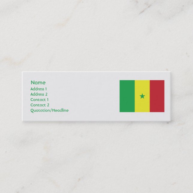Carte De Visite Mini Sénégal - Skinny (Devant)