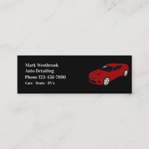 Carte De Visite Mini Service de detailing automobile simple et minimal