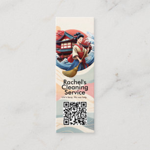 Carte De Visite Mini Service de nettoyage de maison moderne et de ménag