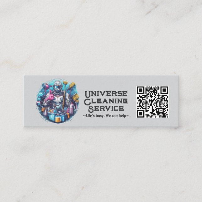 Carte De Visite Mini Service de nettoyage de maison moderne et de ménag (Devant)
