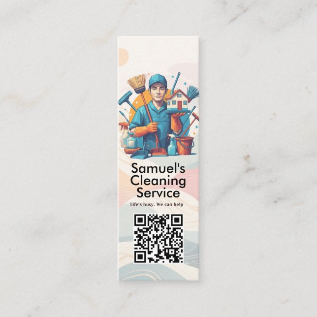 Carte De Visite Mini Service de nettoyage de maison moderne ménage (Devant)