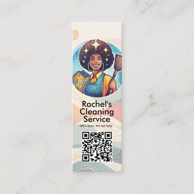 Carte De Visite Mini Service de nettoyage de maison moderne ménage (Devant)