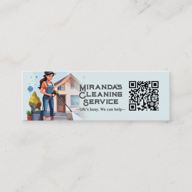 Carte De Visite Mini Service de nettoyage de maison moderne ménage (Devant)