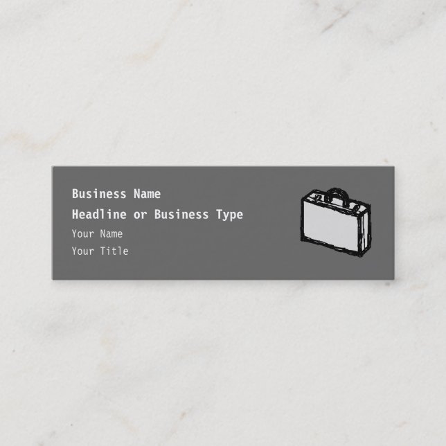 Carte De Visite Mini Serviette de bureau ou valise de voyageurs. (Devant)