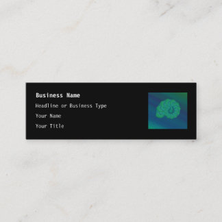 Carte De Visite Mini Shell bleu et vert. Conception d'art abstrait